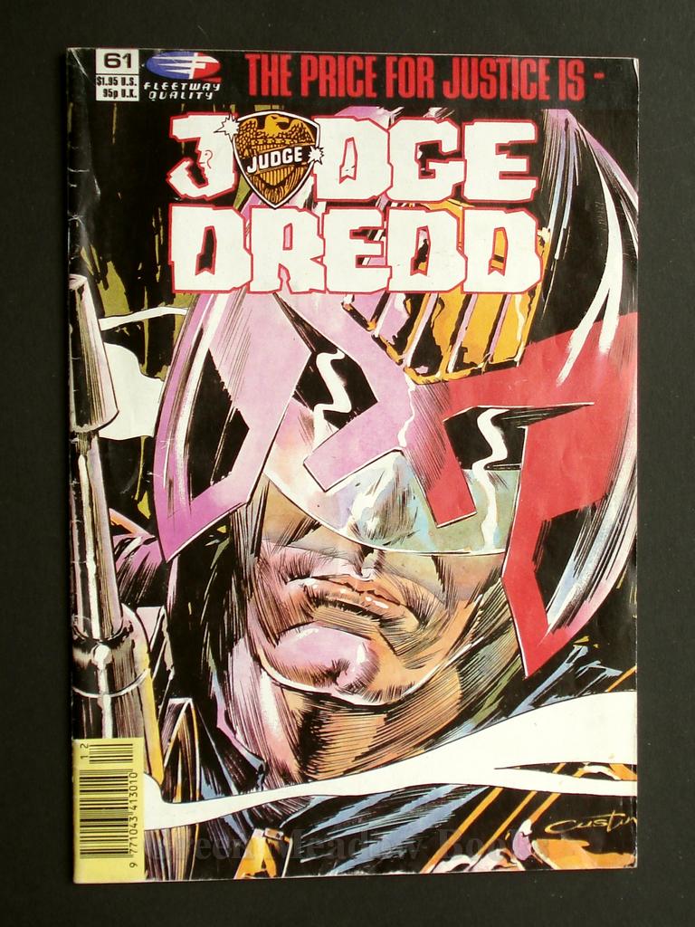 JUDGE DREDD! No. 61 THE PRICE FOR JUSTICE IS - JUDGE DREDD PORTRAIT OF A POLITICIAN; THE SWEET TASTE OF JUSTICE Image for JUDGE DREDD! No. 61 THE PRICE FOR JUSTICE IS - JUDGE DREDD PORTRAIT OF A POLITICIAN; THE SWEET TASTE OF JUSTICE