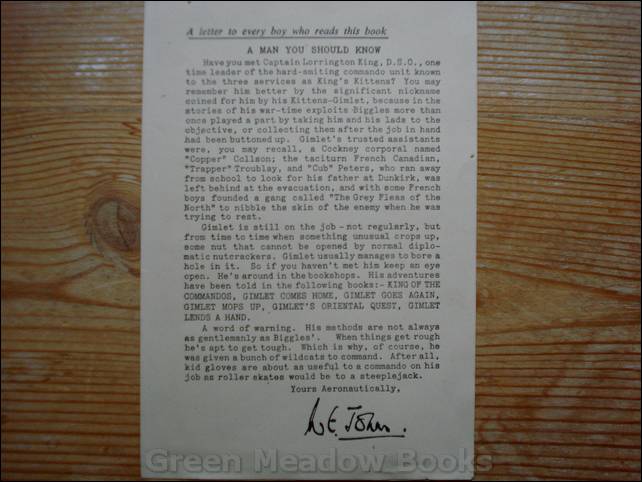 Image for GIMLET - JOHNS EPHEMERA: A MAN YOU SHOULD KNOW A Letter to Every Boy That Reads This Book..........