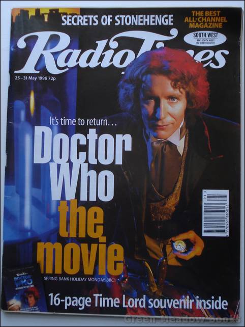 Image for DOCTOR WHO: RADIO TIMES containing 16pp TIME LORD SOUVENIR CELEBRATING DOCTOR WHO THE MOVIE with PAUL MCGANN