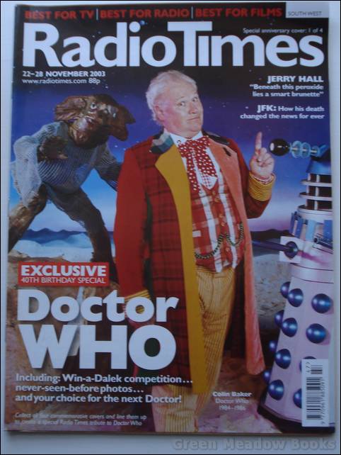 Image for DOCTOR WHO: RADIO TIMES containing 16pp 40th ANNIVERSARY SPECIAL DOCTOR WHO SOUVENIR CE-LE-BRATE SAYS THE DALEK